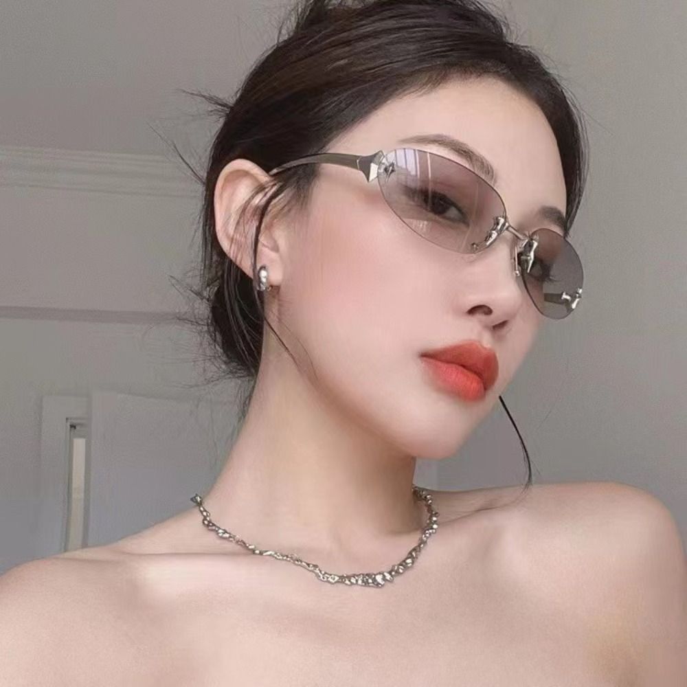 Vintage Fashion Y2K - Y2K نمط النظارات الشمسية بدون إطار