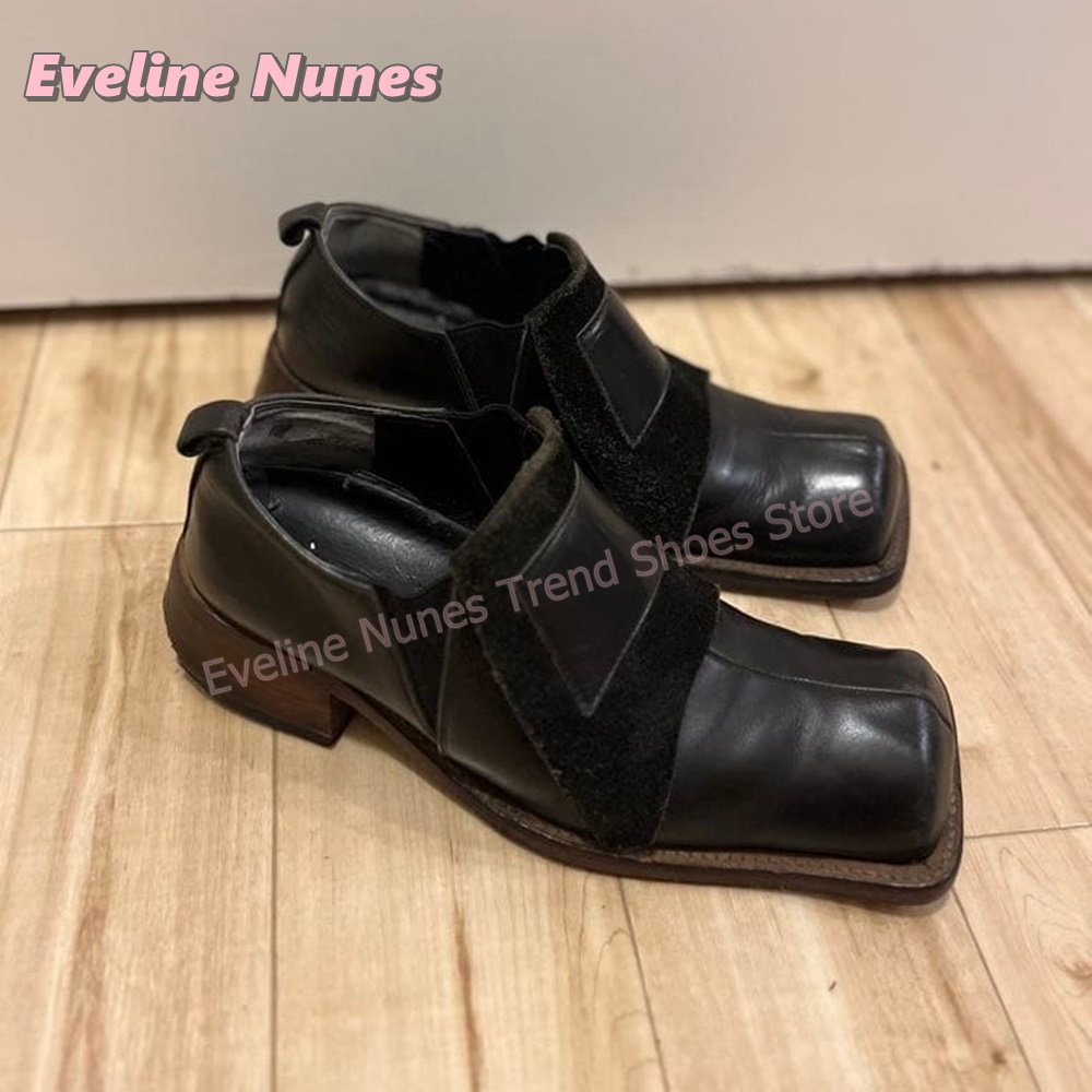 Vintage Fashion Dress - أحذية نسائية عصرية بمقدمة مربعة وكعب