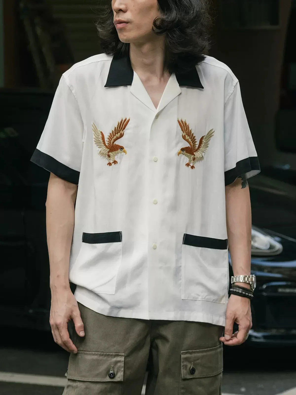 غير المخزون الطراز القديم التط - مراجعة Bowling Shirt Camp وسعره