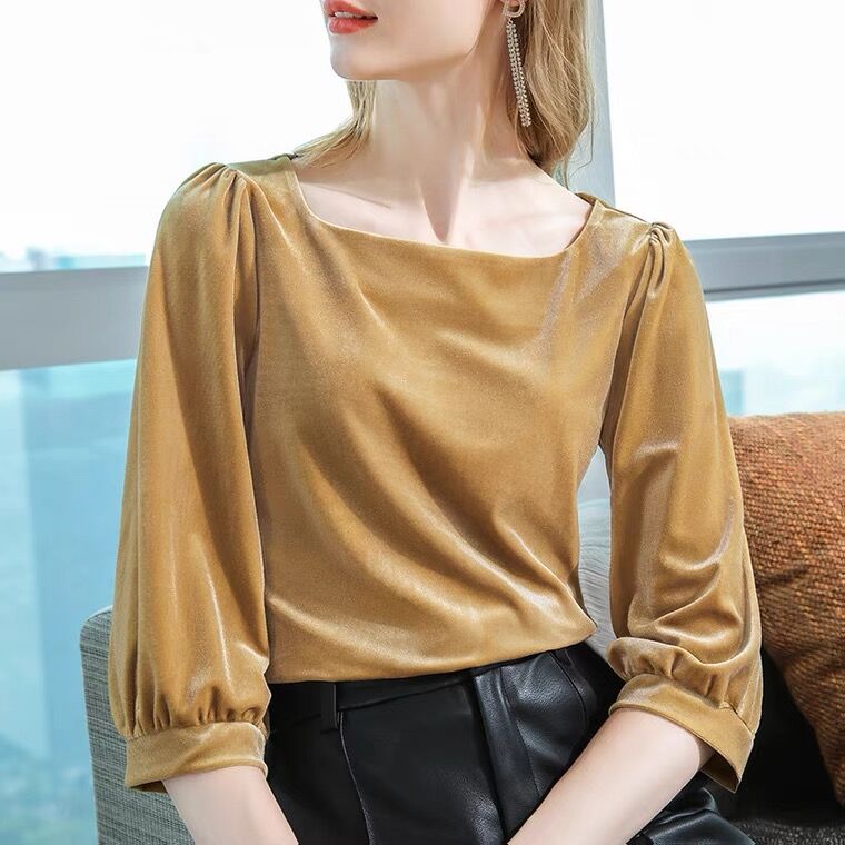 قميص قطيفة بياقة مربعة عتيقة ع - مراجعة Vintage Fashion Y2K وسعره