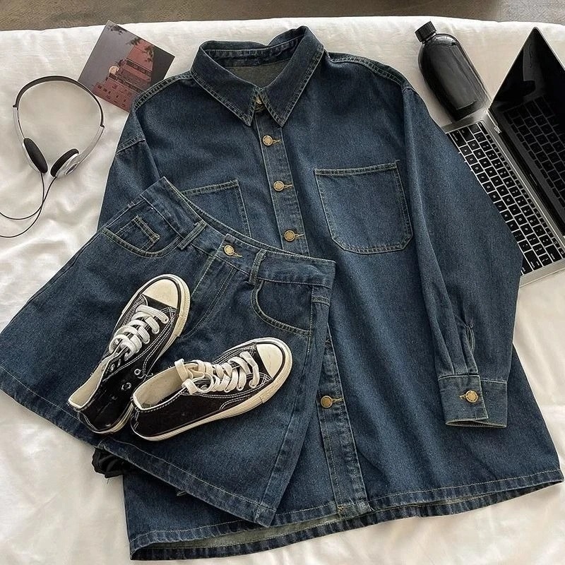 طقم تنورة جينز Y2K: سترة بأزرا - مراجعة Vintage Fashion Y2K وسعره