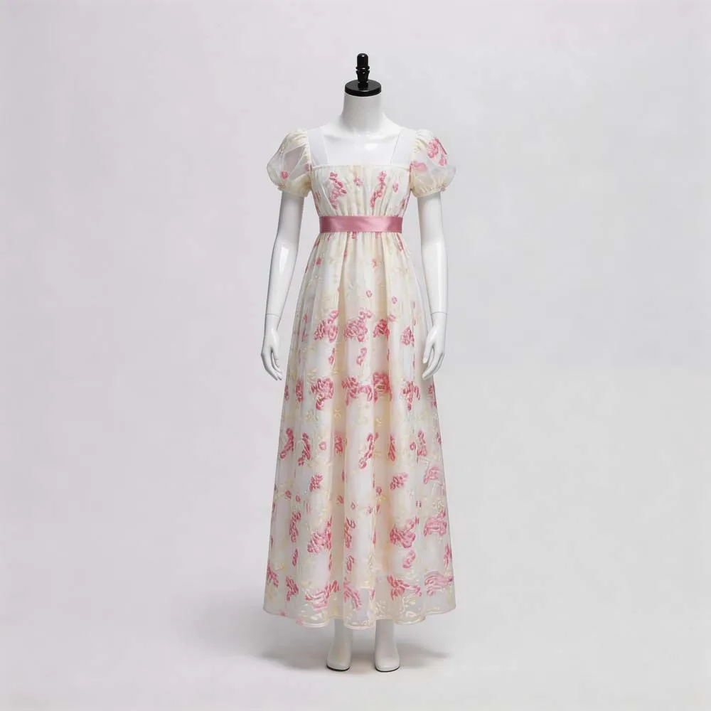 فستان شاي ريجنسي أوروبي عتيق ا - مراجعة Vintage Fashion Dress وسعره