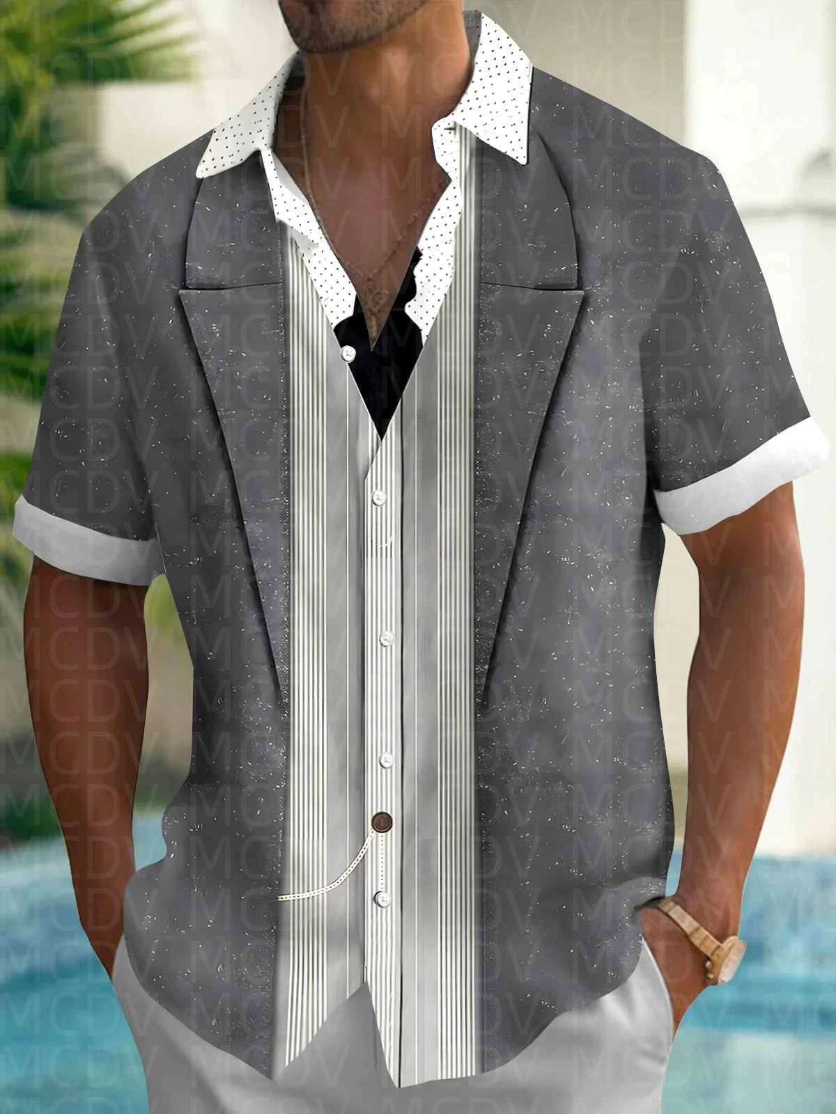 قميص هاواي رجالي بنمط البولينج - مراجعة Bowling Shirt Camp وسعره